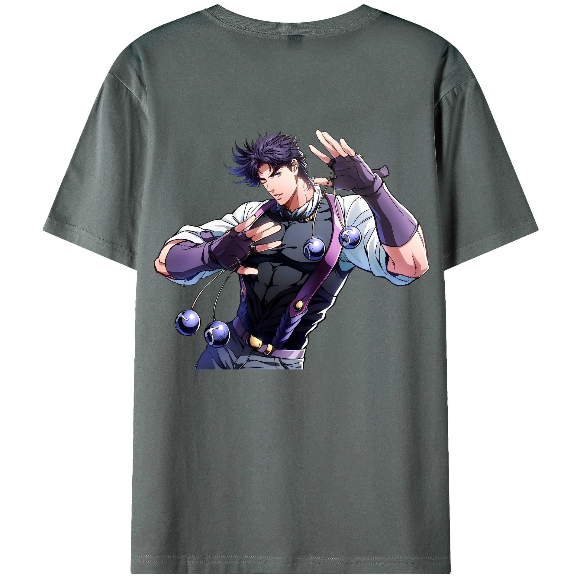 （画像用） ジョジョの奇妙な冒険 JoJo's Bizarre Adventure 綿100％半袖Tシャツ（背面プリント）